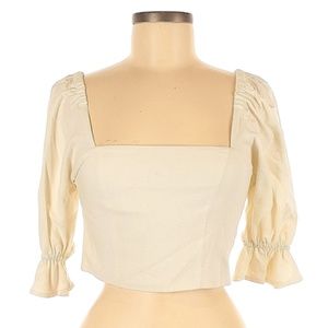 Whimsy & Row raw silk crop top